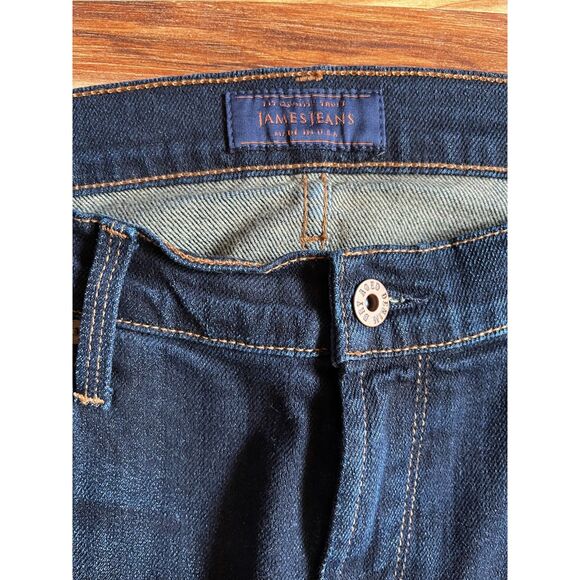 James Jeans "James Twiggy" NWOT dk wash, distressed jeans Retail $144- 32 - Picture 7 of 7